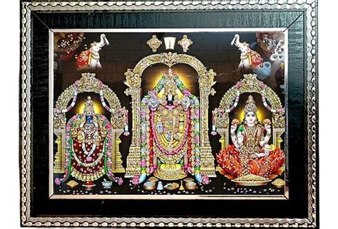 Vcartnow Crystal Embossed Tirupati Balaji Padmavati Venkateshwara Swamy