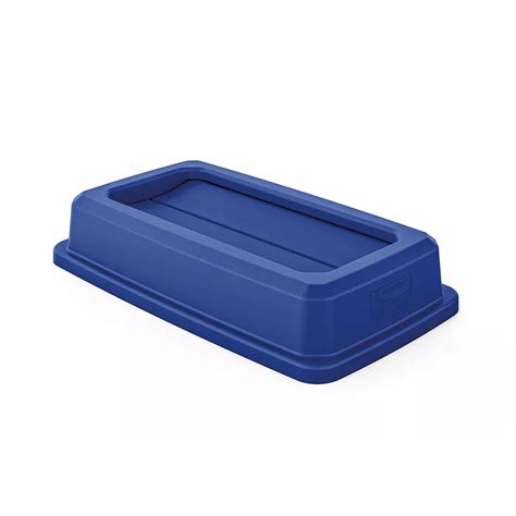 Suncast Resin Slim Blue Double Flip Trash Can Lid | The Home Depot Canada