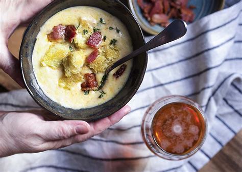 Smoky Bacon Cheddar Cheese Soup Just A Little Bit Of Bacon