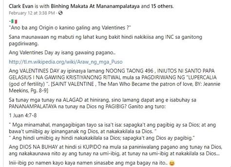 Ang IGLESIA NI CRISTO Si Kupido Nga Ba Ang Dahilan Ng Valentine S Day