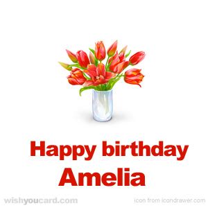 Happy Birthday Amelia Free e-Cards