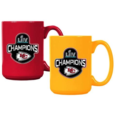 Kansas City Chiefs Super Bowl Liv Champions Colored Mug Set