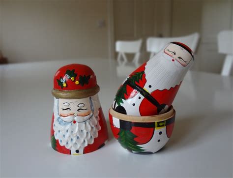 Vintage Santa Matryoshka Nesting Dolls Father Christmas