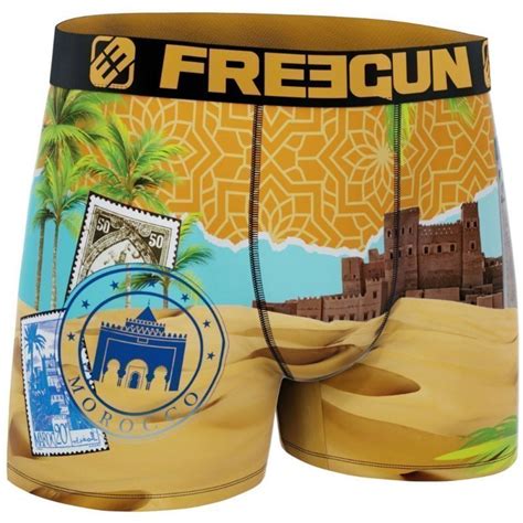 Freegun Boxer Homme Microfibre Recycl E Mar Orange Premium