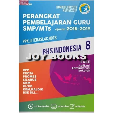 Jual Ini Cd Perangkat Pembelajaran Guru Bahasa Indonesia Rpp Smp Kelas