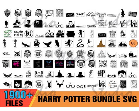 1900 Harry Potter Bundle Svg Harry Potter Svg Hogwarts Svg Inspire Uplift