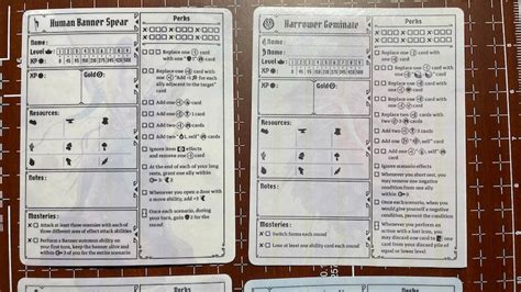 Frosthaven Gloomhaven Character Sheets Upgraded Laminated Etsy