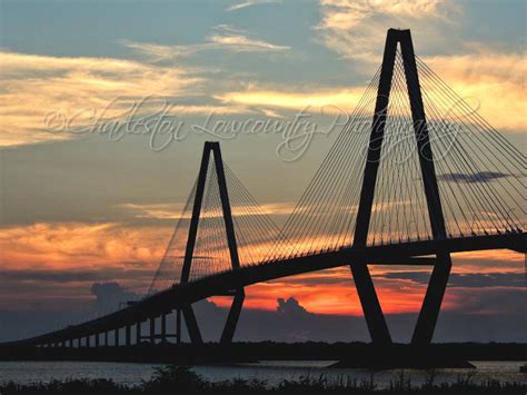 Ravenel Bridge Sunset Charleston, South Carolina PRINT landscape ...