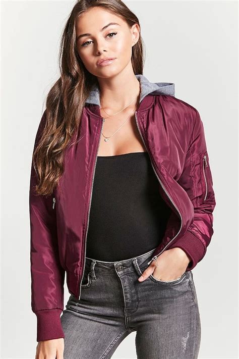 Hooded Bomber Jacket Bomber Jacket Hooded Bomber Jacket Purple Bomber Jacket