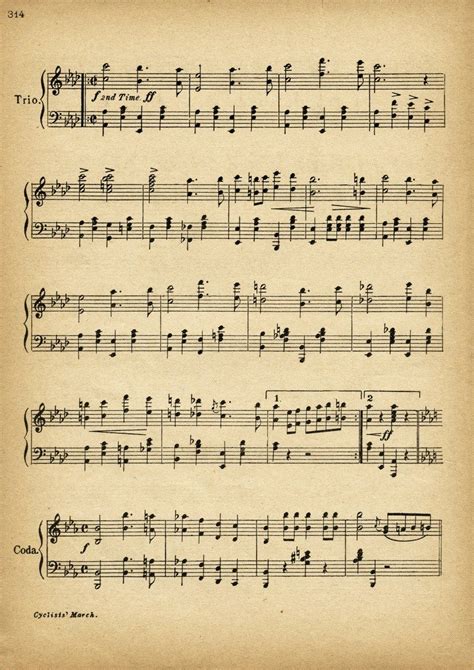 Printable Vintage Music Sheets