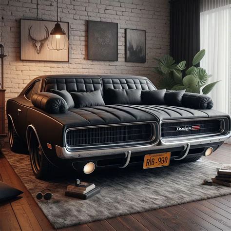 Transform Your Living Space with the Iconic Dodge Charger RT 1970 Sofa