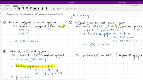 Functievoorschrift Van Een Lineaire Functie Bepalen Youtube