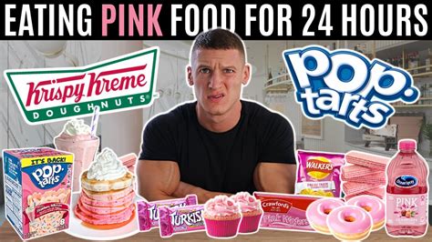 I Only Ate Pink Food For Hours One Colour Food Challenge Youtube