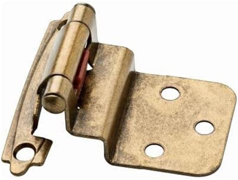 Liberty Antique Brass Self Closing 3 8 In Inset Cabinet Hinge 1 Pair