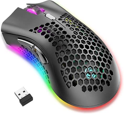 Mouse Para Jogos Leve Sem Fio Mouse Em Favo De Mel Ultraleve