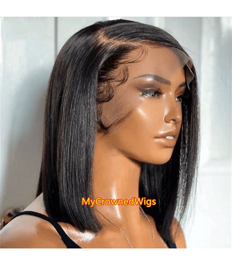 Skin Melt Side Parting Bob Hd Lace Front Wigs Hd My Crowned