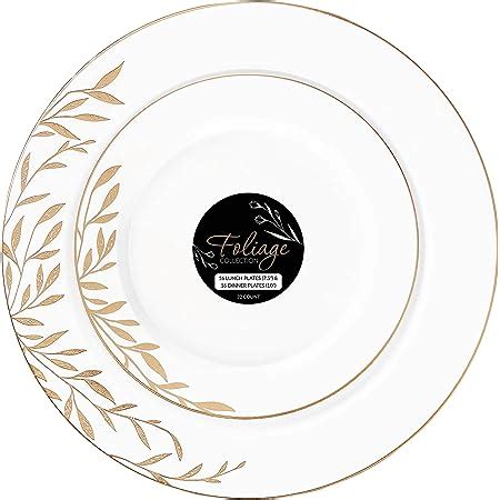 Amazon Plates Count White Plastic Floral Design Party