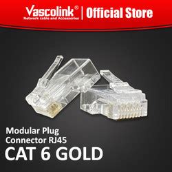 Jual Vascolink Rj Connector Cat Ez Gold Pack Isi Pcs