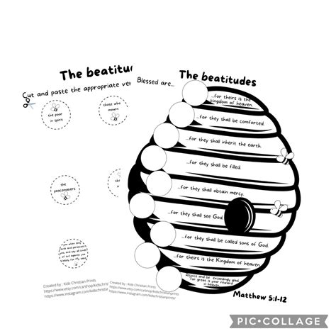 The Beatitudes Kids Printable Activity Worksheet Homeschool Sunday