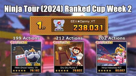 Mario Kart Tour Ninja Tour 2024 Ranked Cup Week 2 238 031 Pts YouTube