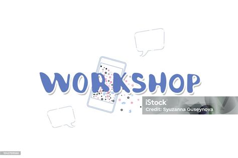 Workshop Template With Handwritten Lettering Vector Illustration Stock