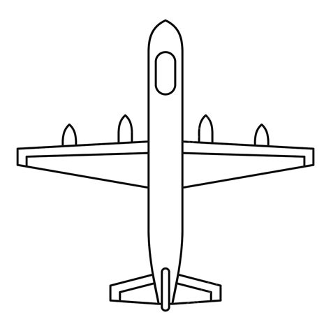 Plane Outline Vector Art Png Plane Icon Outline Style Plane Icons