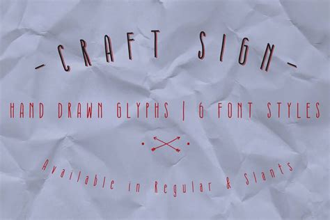 Craft Sign Family – Hand Drawn Font – MasterBundles