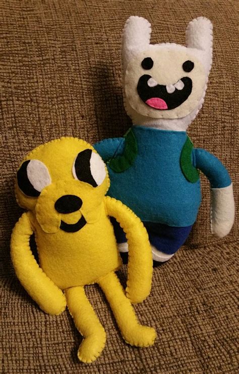 Adventure Time Finn and Jake Felt Plushies by RainbowzNStuff