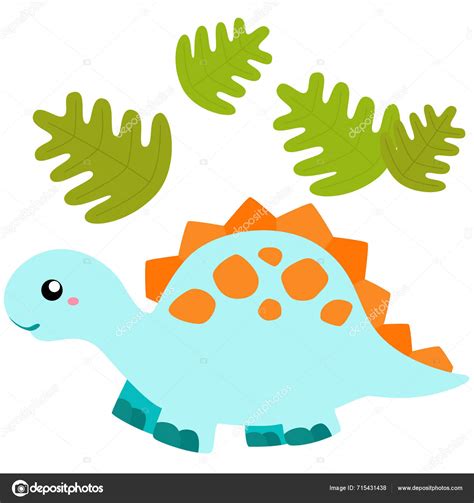 Image Vectorielle Dinosaur Bleu Animaux Anciens Enfants Dessin Anim