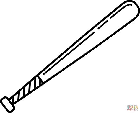 Baseball Bat Coloring Page Free Printable Coloring Pages