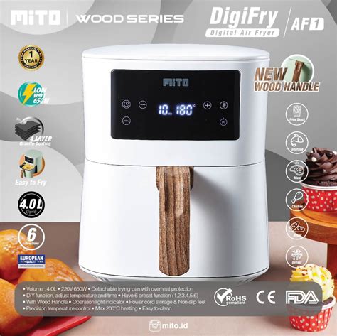 Mito Digital Air Fryer Variasi Spesifikasi Dan Harga Dapurnesia