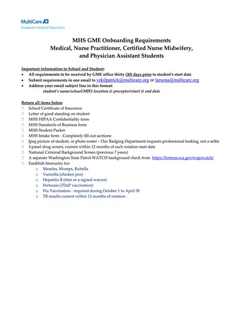 Fillable Online Mhs Gme Attestation Form Medical Nurse Practitioner Fax Email Print Pdffiller