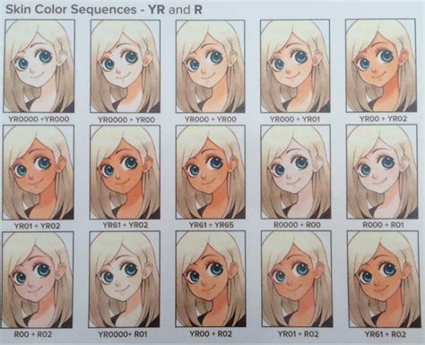 Copic Marker Check Out These Great Copic Skin Tone Sequences By