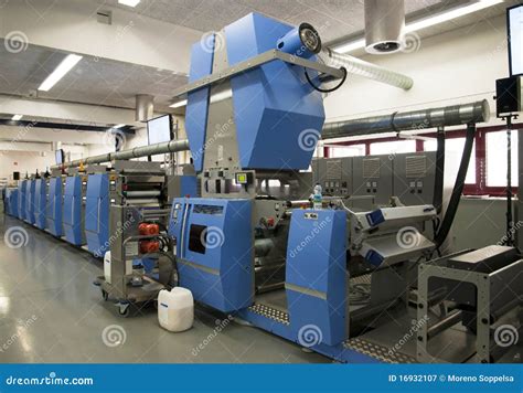 Offset Flexo Press For Labels Stock Image Image Of Film Commerce