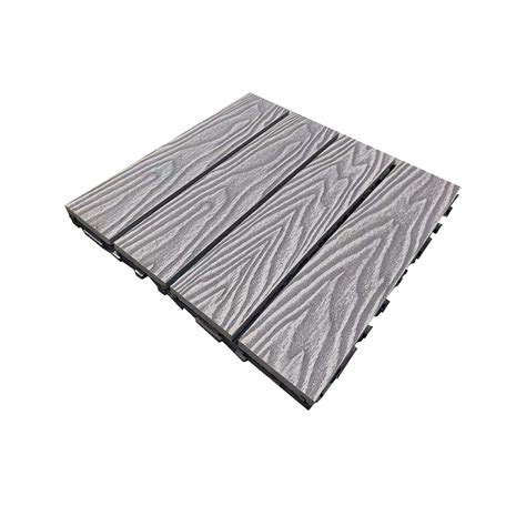 DIY WPC Interlocking Outdoor Deck Tiles Weather Resistant WPC Floor