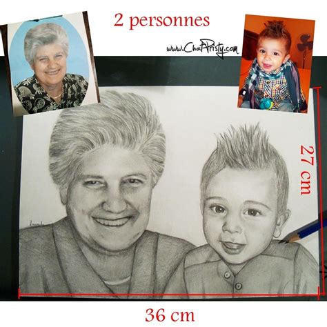 Portrait Au Crayon D Apr S Photo Un Visage Ou Plus