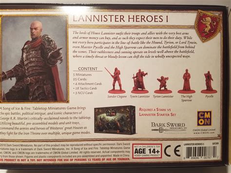 Lannister Heroes I Unboxing [Song of Ice and Fire Miniatures Game ...