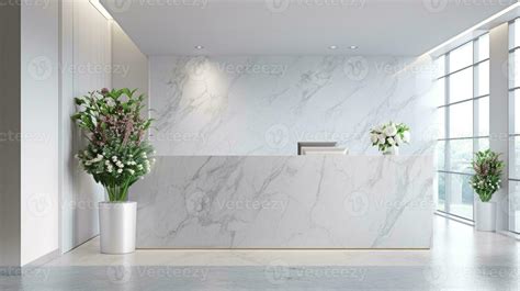 Reception area with marble reception desk, Generative AI 31174637 Stock ...