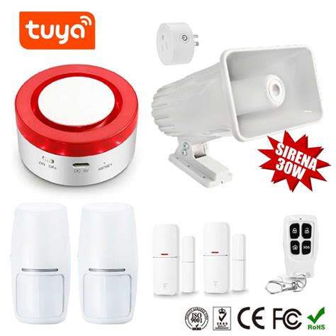 Kit De Alarma Wifi Tuya Smart Con Sirena 30W TUYASMARTCR