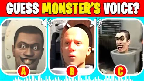 Guess Monsters Voice Glitch Skibidi Large Speakerman Skibidi Toilet