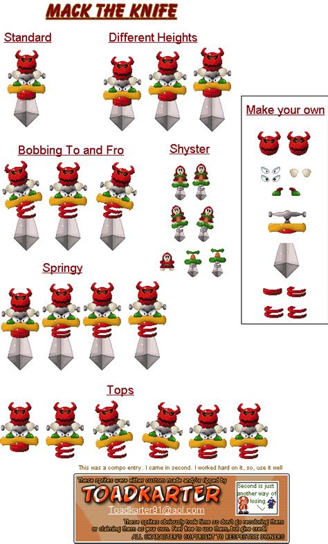 Mack The Knife Sprite Sheet By Toadkarter On Deviantart