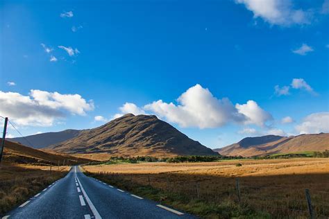 HD wallpaper: sky, road, ireland, landscape, clouds, asphalt, mountain ...