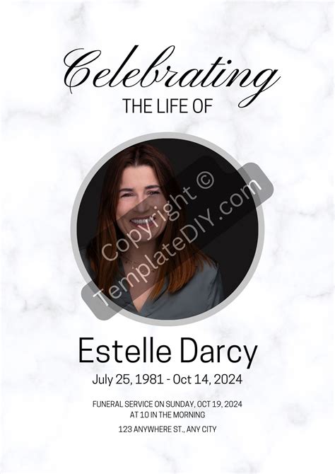 Celebration Of Life Pamphlet Template Printable In Pdf And Word