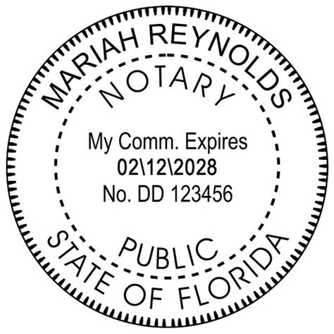 Round Florida Notary Pink Seal Embosser Simply Stamps