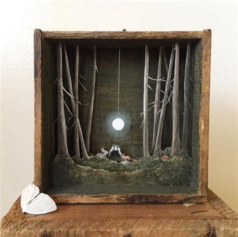 Tiny Mixed Media Worlds And Creatures Inside Antique Boxes By Allison