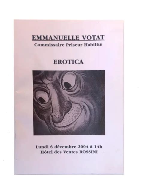 CATALOGUE DE VENTES aux enchères Erotica 06 12 2004 Emmanuelle