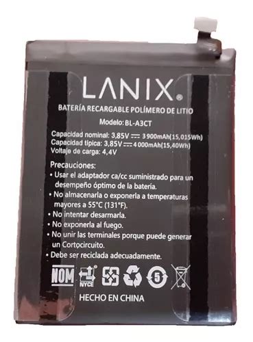 Batería Lanix Para Alpha 1t 100 Original Con Garantia Meses sin interés