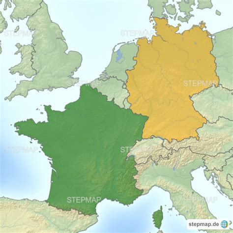 Stepmap Frankreich Deutschland Landkarte F R Deutschland