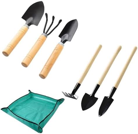 Wekuw 6 Stücke Gartenwerkzeug Set Mini Gartengeräte Gartengeräte