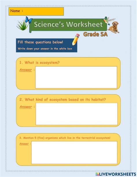 Science 's Worksheet interactive worksheet | Live Worksheets